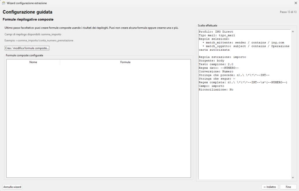 EgoMailExtractor ING Wizard step 15: Create composite formulas